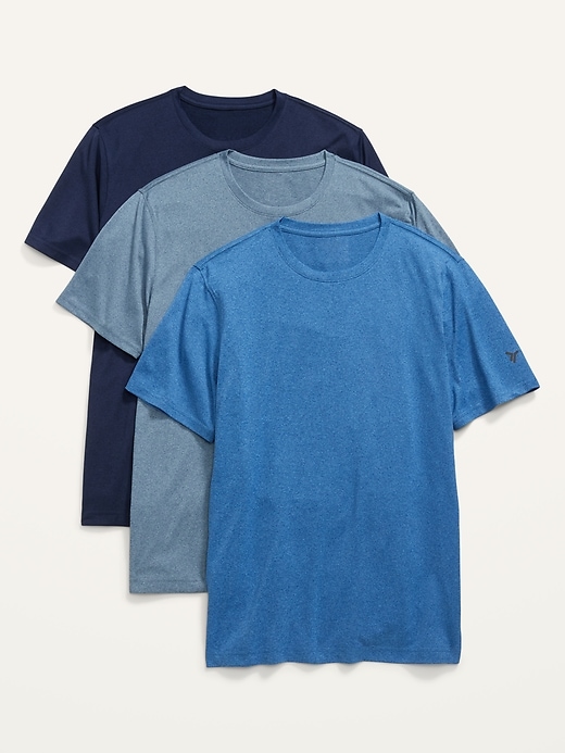 View large product image 1 of 3. Go-Dry Cool Odor-Control Core Short-Sleeve T-Shirt 3-Pack