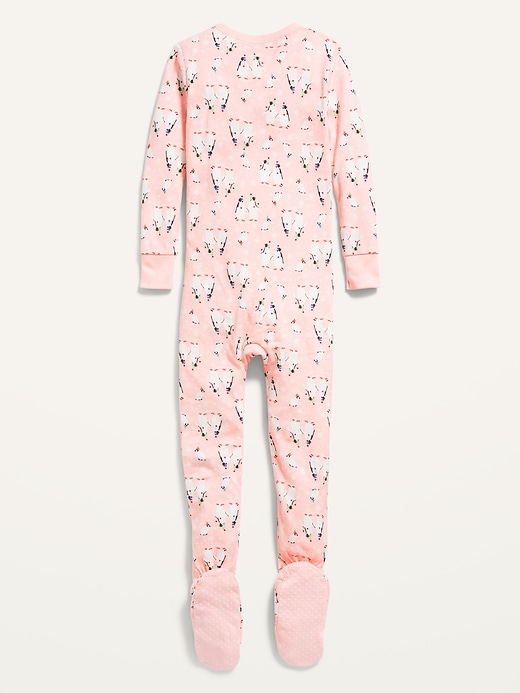 View large product image 2 of 2. Unisex Printed One-Piece Footie Pajamas for Toddler & Baby