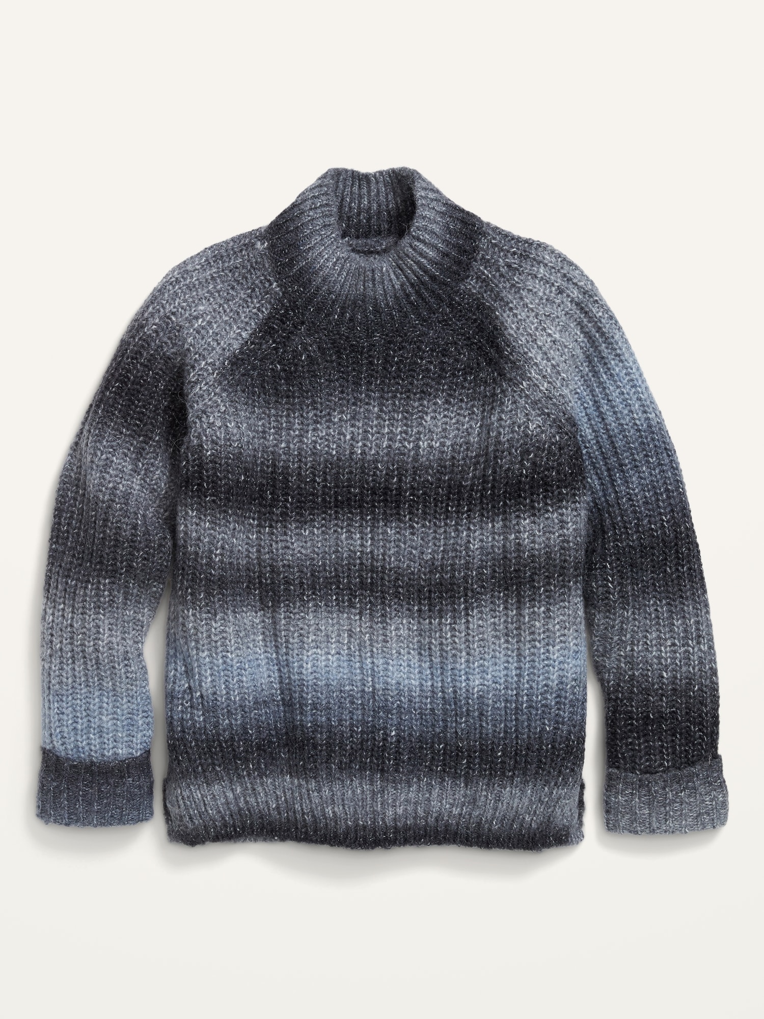 Cozy Textured Shaker-Stitch Mock-Neck Ombré Sweater for Girls | Old Navy
