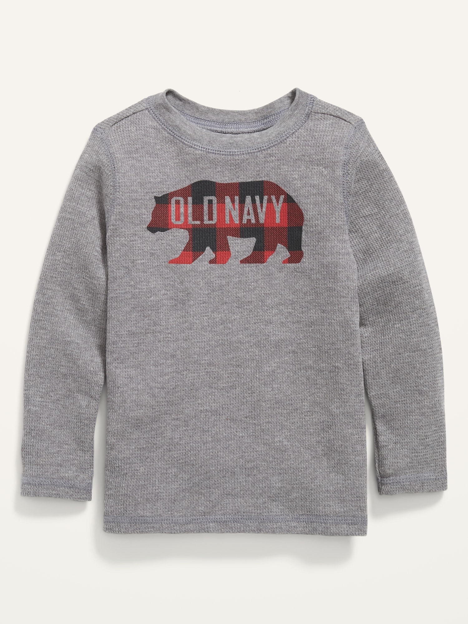 Unisex Logo-Graphic Long-Sleeve Thermal-Knit T-Shirt for Toddler | Old Navy
