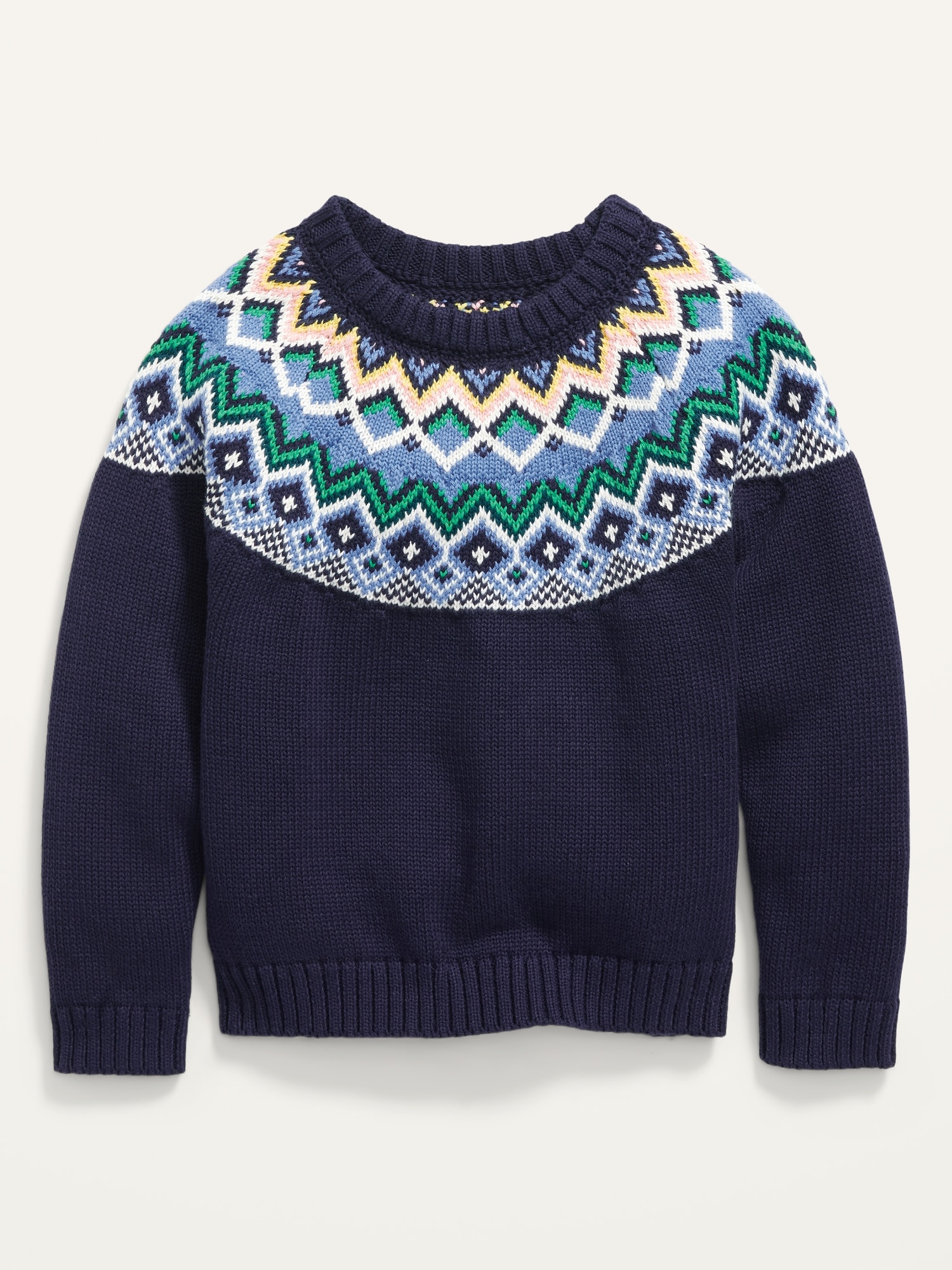 Cozy Fair Isle Crew-Neck Sweater for Toddler Girls | Old Navy