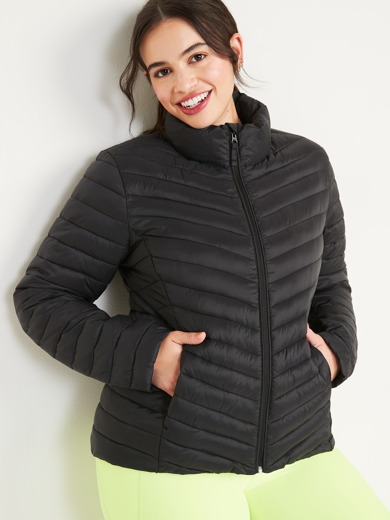 Jacket Water-Resistant Navy | Old Puffer Narrow-Channel for Women Packable