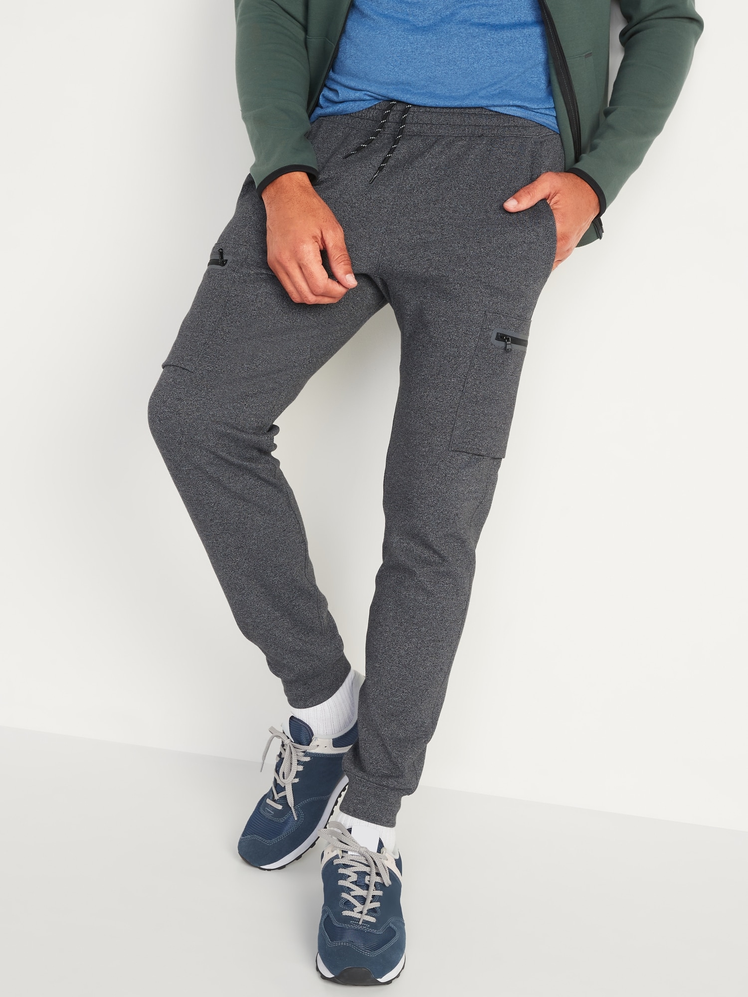 blue cargo sweatpants