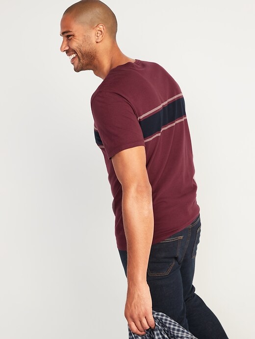 Image number 2 showing, Soft-Washed Chest-Stripe Crew-Neck T-Shirt