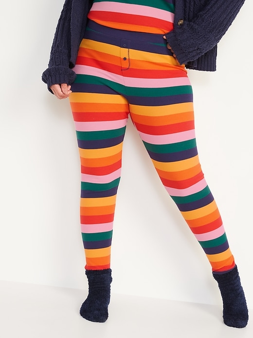 Rainbow thermal leggings