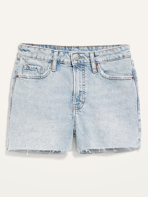 Image number 3 showing, High-Waisted O.G. Straight Cut-Off Jean Shorts -- 3-inch inseam