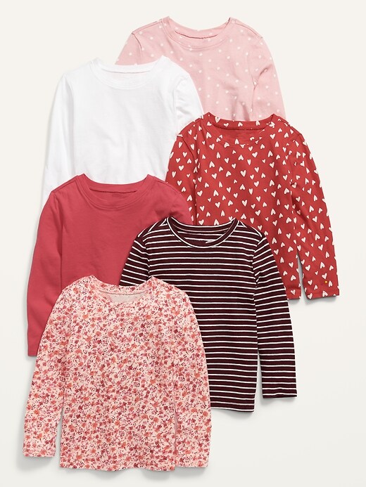 Old Navy Unisex LongSleeve TShirt 6Pack for Toddler
