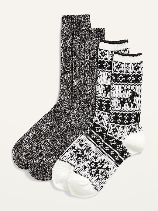 View large product image 1 of 1. 2-Pack Soft-Knit Socks For Women