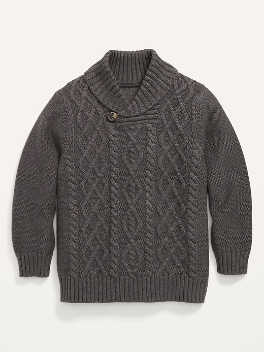 Old Navy - Shawl-Collar Cable-Knit Sweater for Toddler Boys
