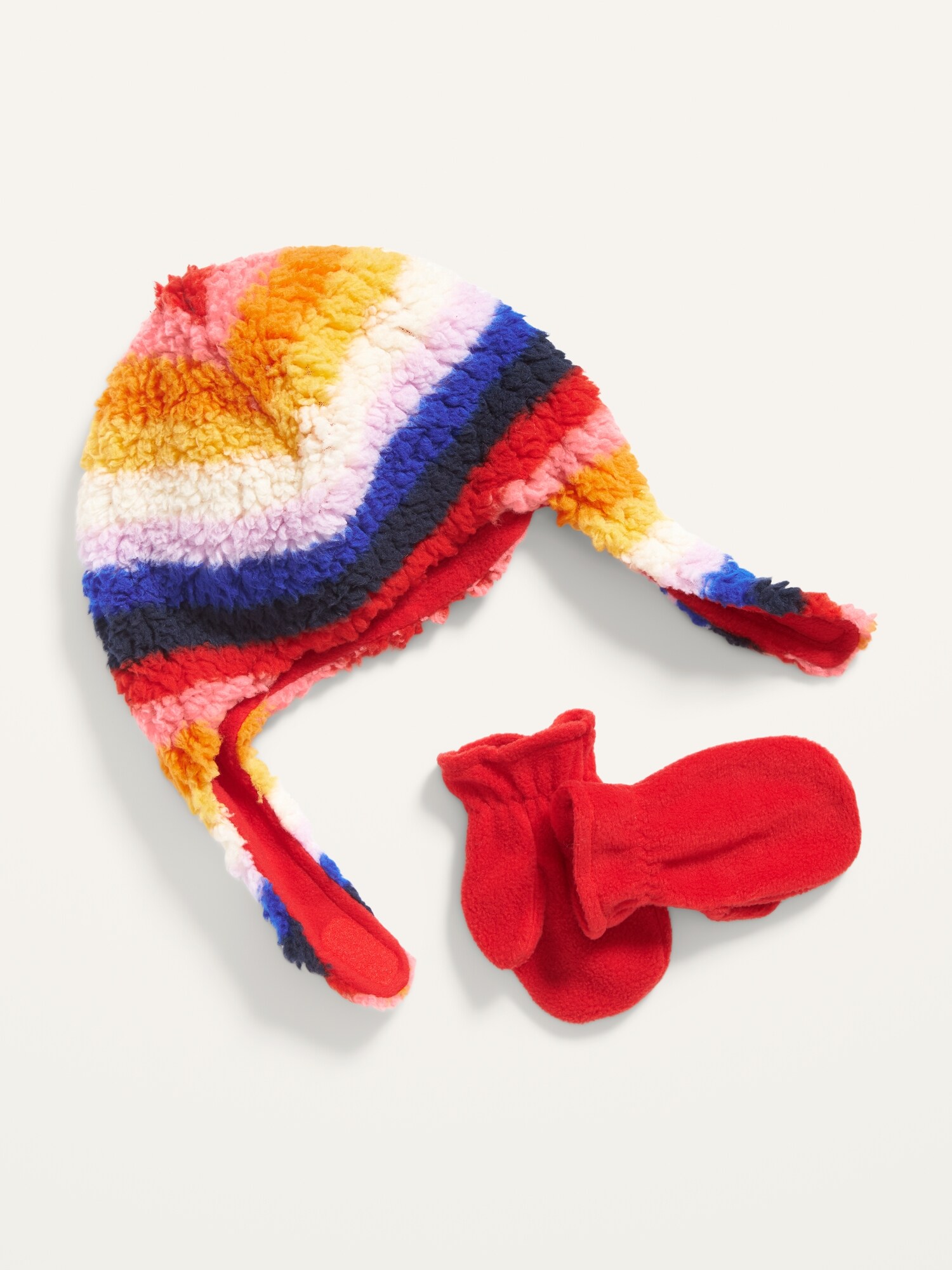 Unisex Sherpa Trapper Hat & Mittens Set for Toddler Old Navy