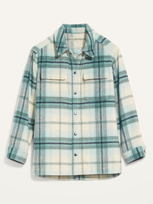 Image number 4 showing, Transitional Plaid Utility Shacket for Women