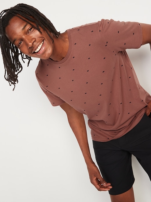 Soft-Washed Printed Crew-Neck T-Shirt for Men