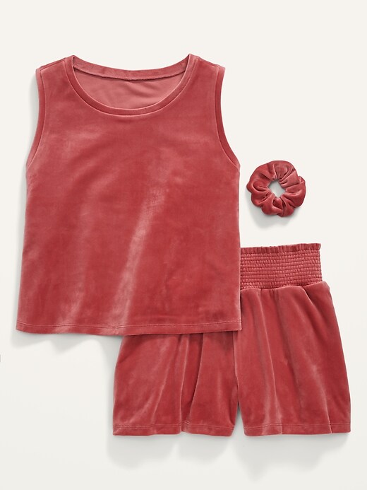 Image number 4 showing, Luxe Velvet Pajama T-shirt & Shorts Set