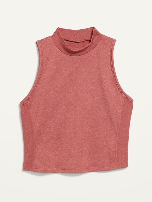 Image number 4 showing, Sleeveless CozeCore Mock-Neck Cropped Top