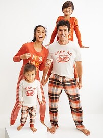 View large product image 4 of 4. Matching Thanksgiving Gender-Neutral Snug-Fit Pajama Set For Kids