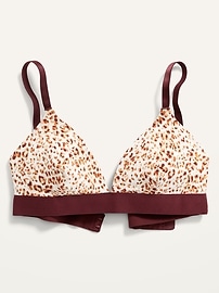 View large product image 4 of 8. Supima® Cotton-Blend Triangle Bralette Top