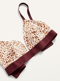 View large product image 3 of 8. Supima® Cotton-Blend Triangle Bralette Top