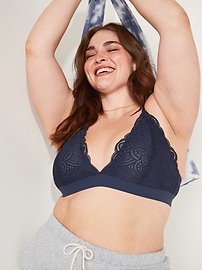View large product image 7 of 8. Lace V-Neck Bralette Top