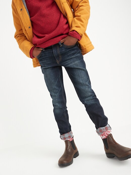 View large product image 1 of 3. Original Taper Built-In Warm Jeans For Boys