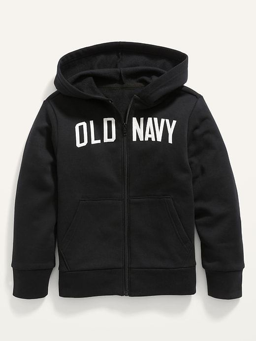 View large product image 2 of 2. Gender-Neutral Logo Zip Hoodie for Kids