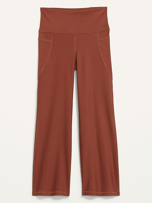 Image number 4 showing, High-Waisted PowerSoft Side-Pocket 7/8-Length Flare Pants for Women