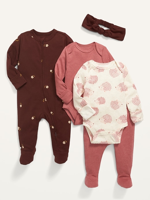 View large product image 1 of 2. Soft-Knit 5-Piece Layette Set for Baby