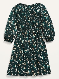 View large product image 3 of 3. Floral Smocked Long-Sleeve Dress for Girls