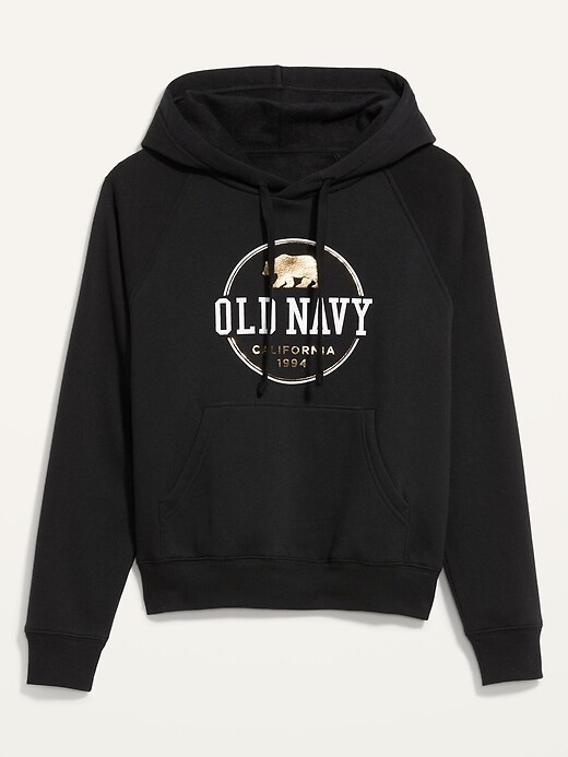 Slouchy Logo Graphic Zip Hoodie for Women