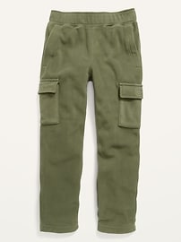 View large product image 3 of 3. Cozy Micro Fleece Cargo Tapered Sweatpants For Boys