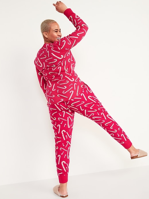 Image number 2 showing, Printed Flannel Jogger Pajama Pants for Women