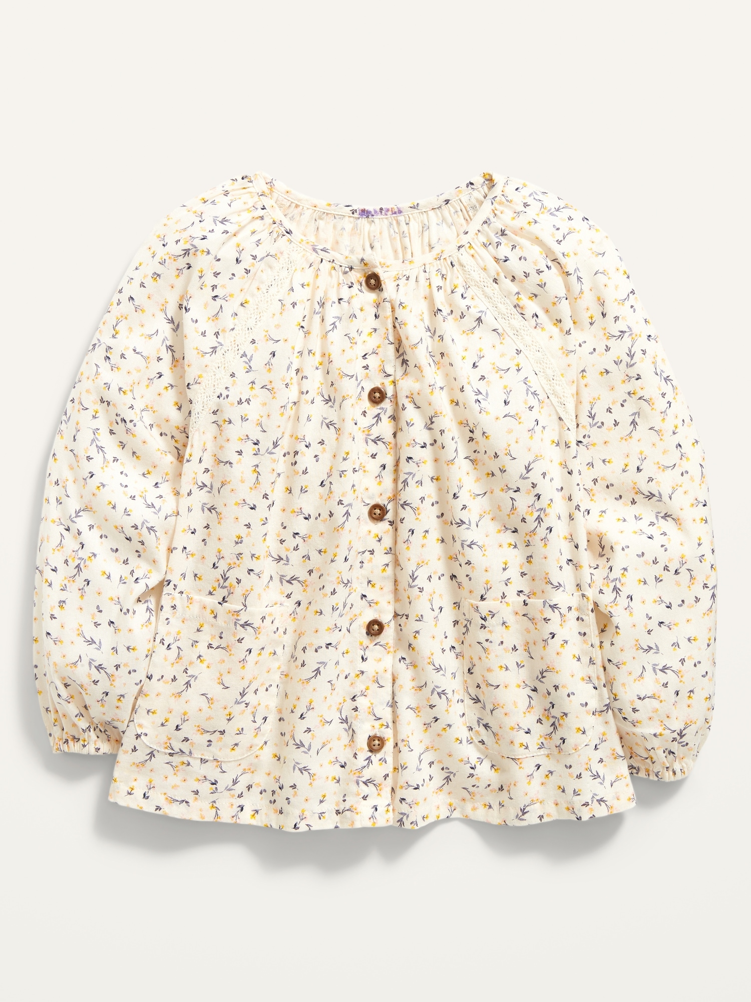 FloralPrint ButtonFront Swing Top for Toddler Girls Old Navy