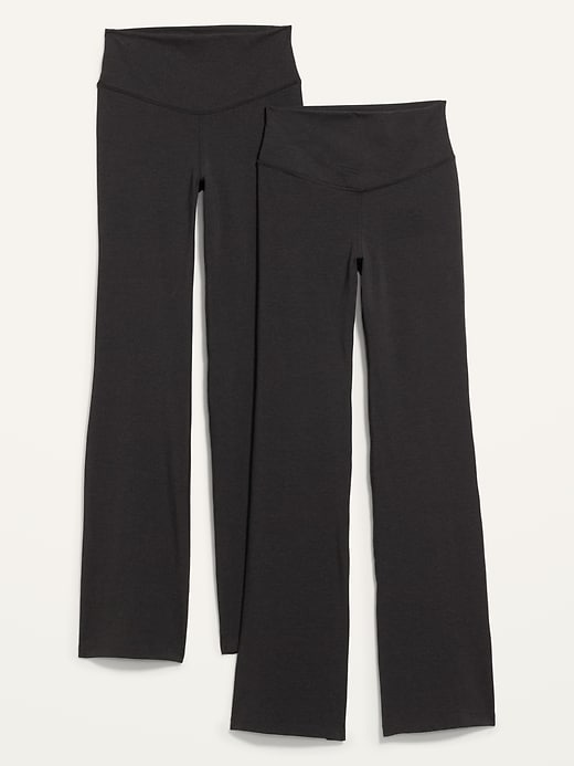 Old Navy Extra High-Waisted PowerChill Boot-Cut Yoga Pants 2-Pack for Women. 1