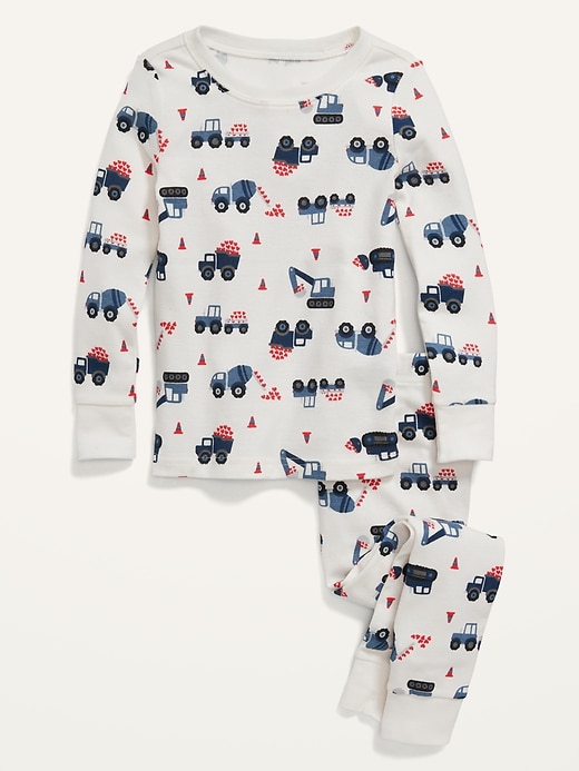 View large product image 1 of 2. Unisex Construction-Print Pajama Set for Toddler & Baby