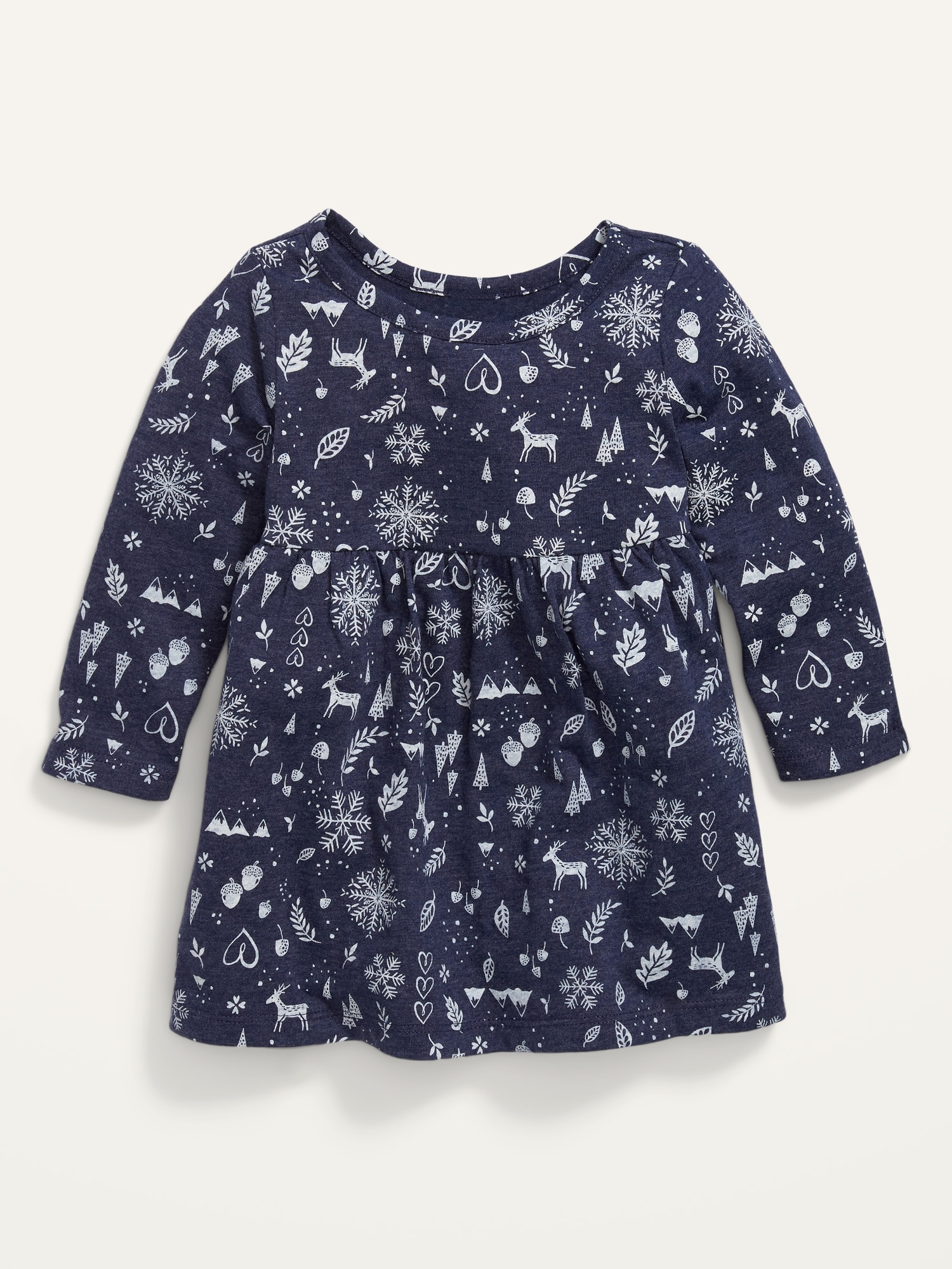 Printed JerseyKnit LongSleeve Dress for Baby Old Navy