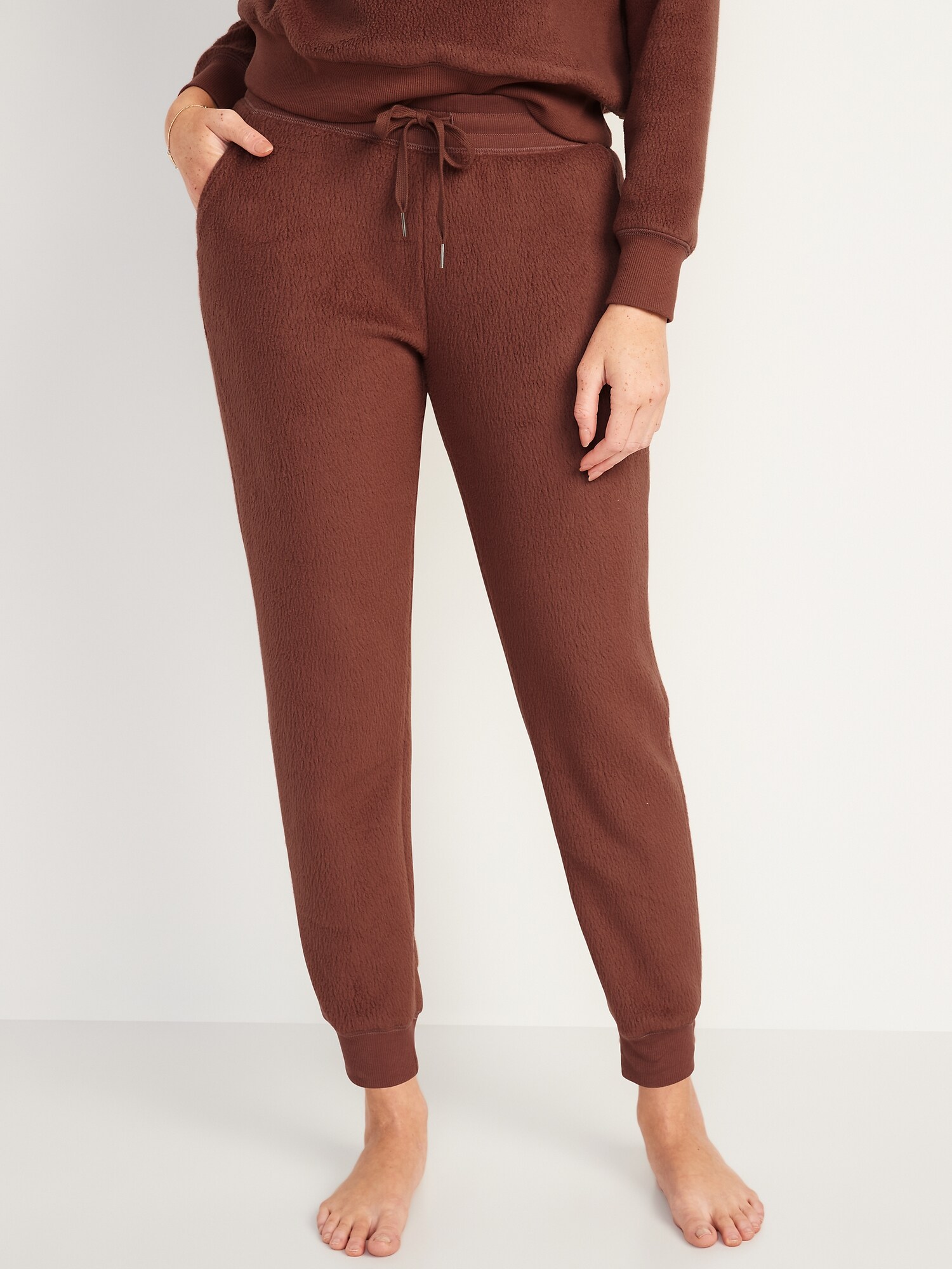 sherpa sweatpants womens