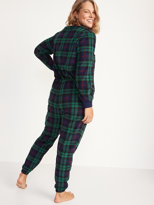 Image number 8 showing, Matching Printed Microfleece Pajama Set for Women