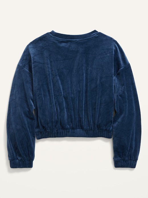 View large product image 2 of 2. Cozy Velour Sweatshirt for Girls