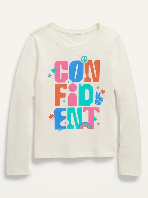 View large product image 1 of 1. Long-Sleeve Graphic T-Shirt for Girls