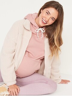 maternity sherpa pullover