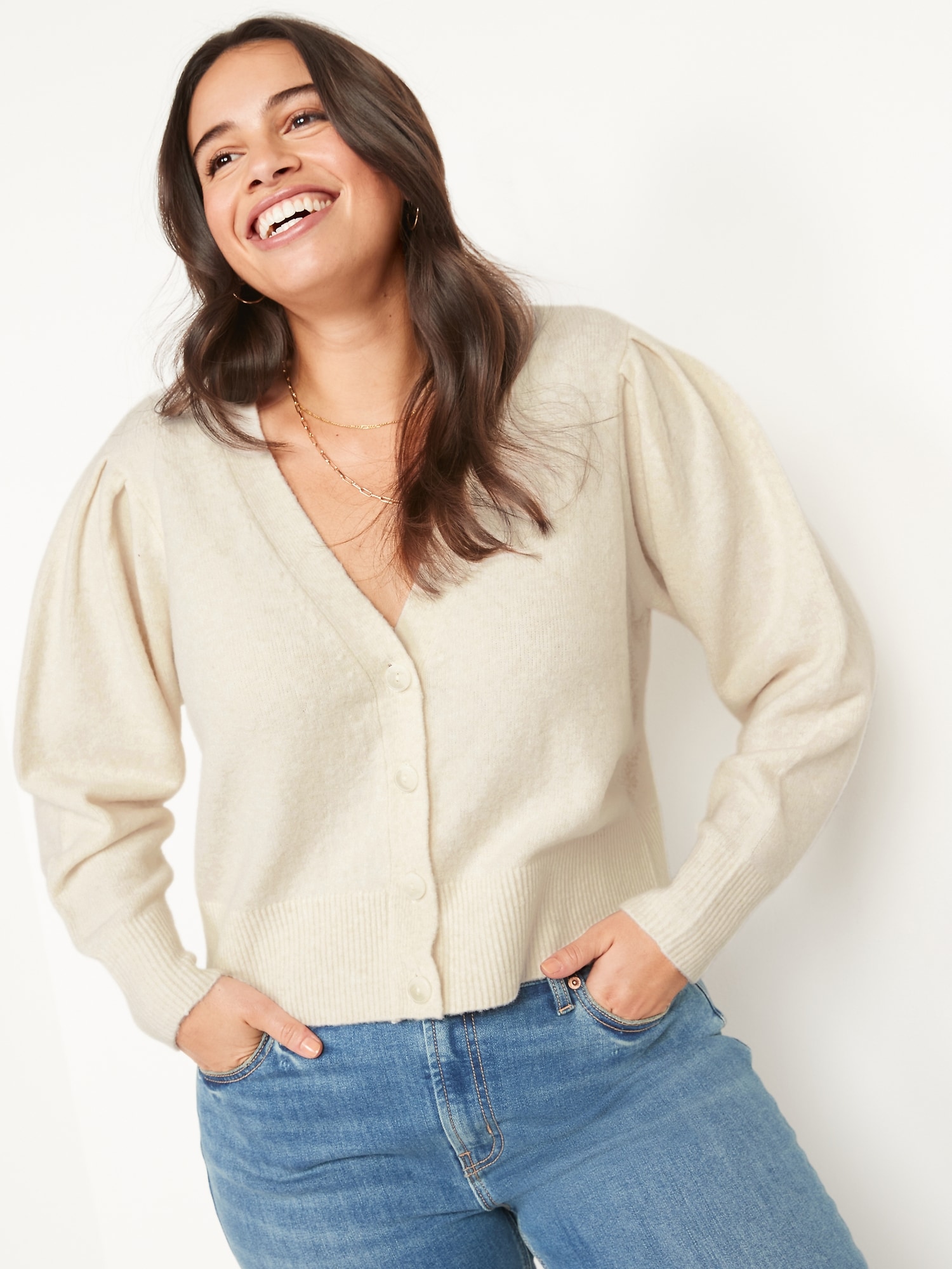 Cozy Textured Button-Front Cardigan Sweater for Women | Old Navy