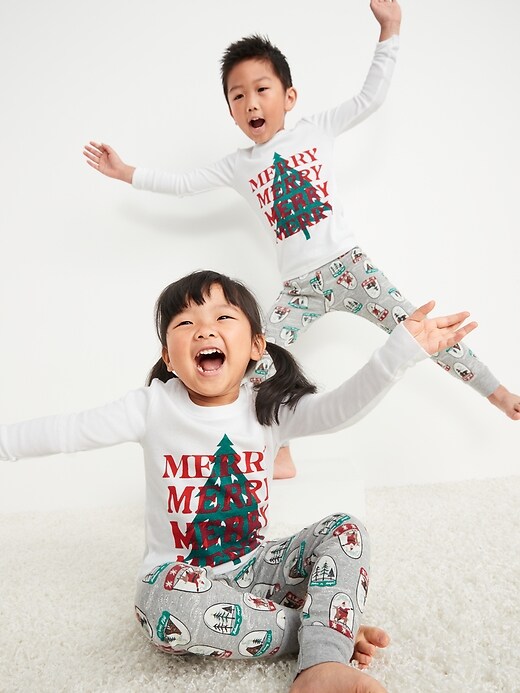 View large product image 1 of 3. Unisex Matching Family Pajama Set for Toddler & Baby