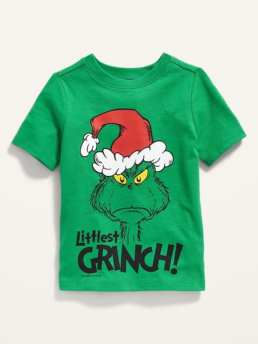 Old Navy Dr. Seuss' The Grinch&#153 "Littlest Grinch!" Unisex T-Shirt for Toddlers. 1