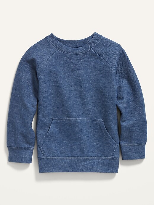 View large product image 1 of 1. Unisex Textured French Rib Long-Sleeve Top for Toddler