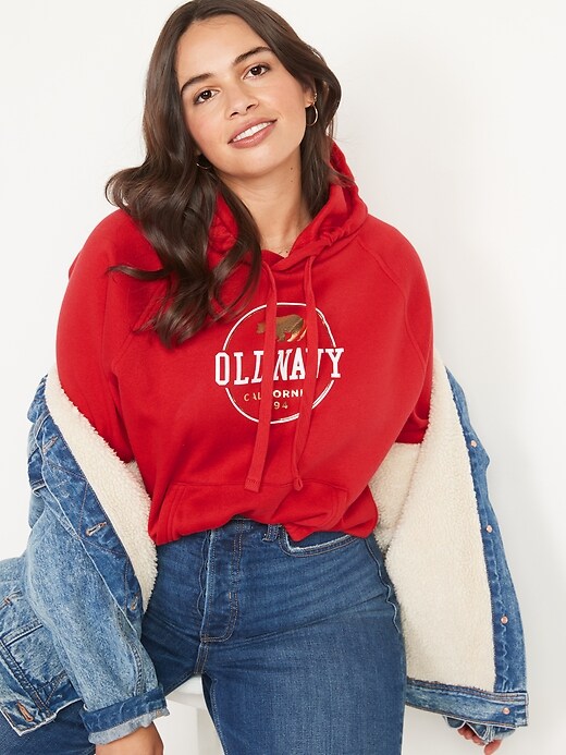 Old Navy Logo Graphic Hoodie for Women. 1