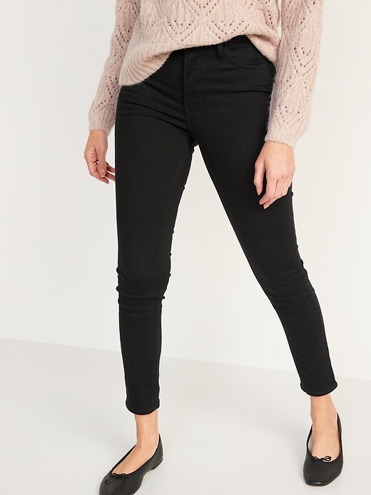 Image number 5 showing, High-Waisted Rockstar Built-In Warm Super Skinny Jeans for Women
