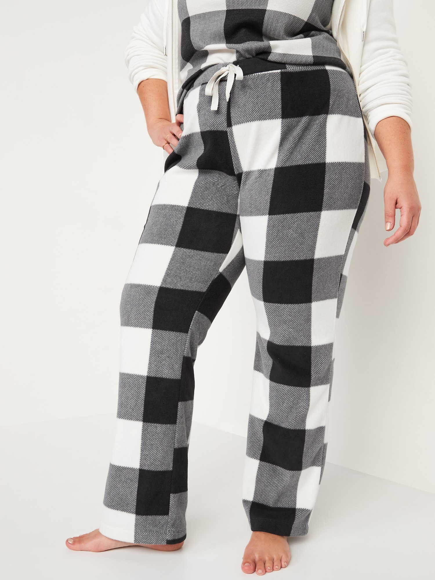 Matching Printed Microfleece Pajama Pants for Women