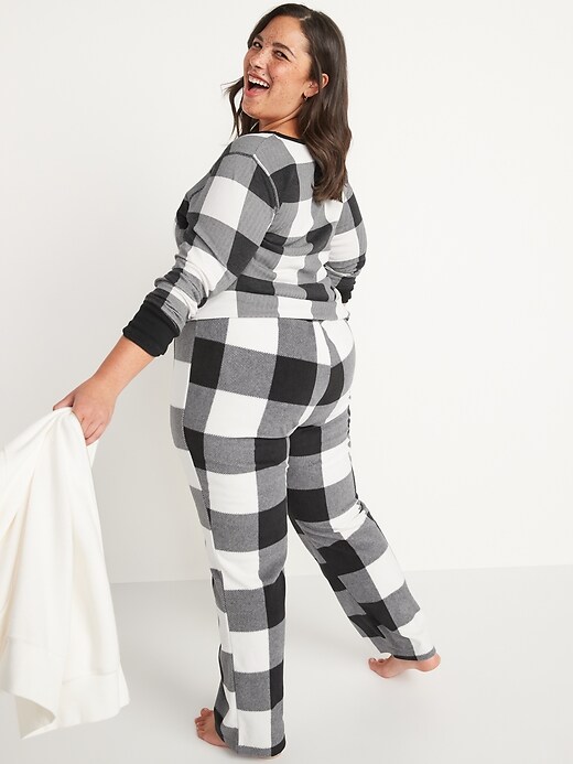 Image number 8 showing, Matching Printed Microfleece Pajama Pants for Women