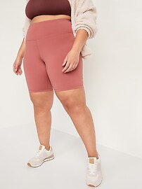 High-Waisted PowerPress Biker Shorts 