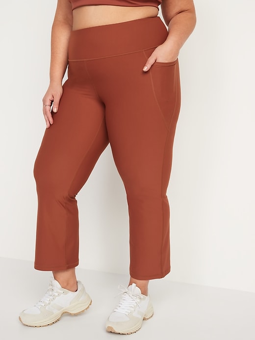 Image number 7 showing, High-Waisted PowerSoft Side-Pocket 7/8-Length Flare Pants for Women