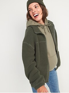 maternity sherpa pullover